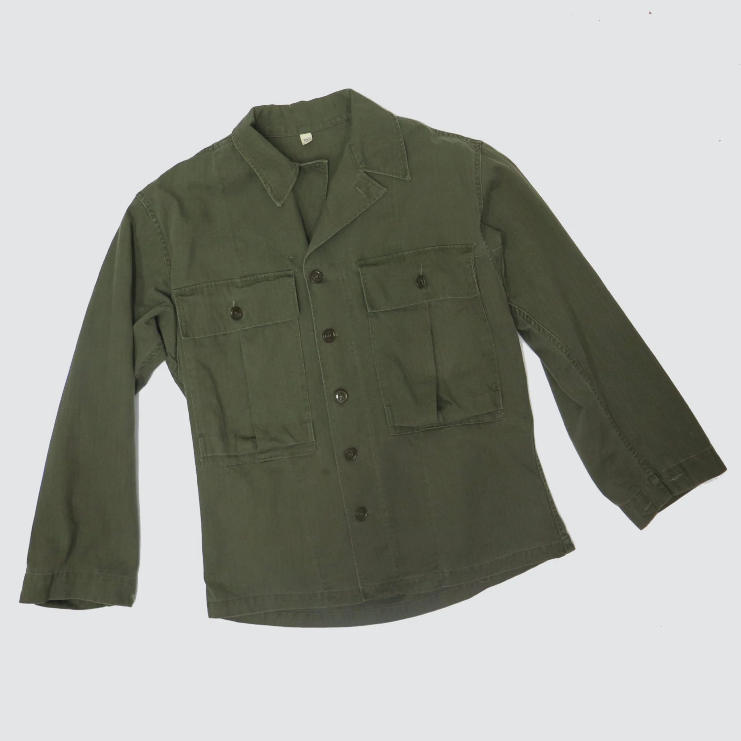 VINTAGE US ARMY UTILITY SHIRT HBT 3TH PATTERN FANTASY 1950'S SIZE 36R(Us Army Ww2 36r Utility Shirt Ripstop) 3 VINTAGE US ARMY UTILITY SHIRT HBT 3TH PATTERN FANTASY 1950'S SIZE 36R(Us Army Ww2 36r Utility Shirt Ripstop) - Image 3