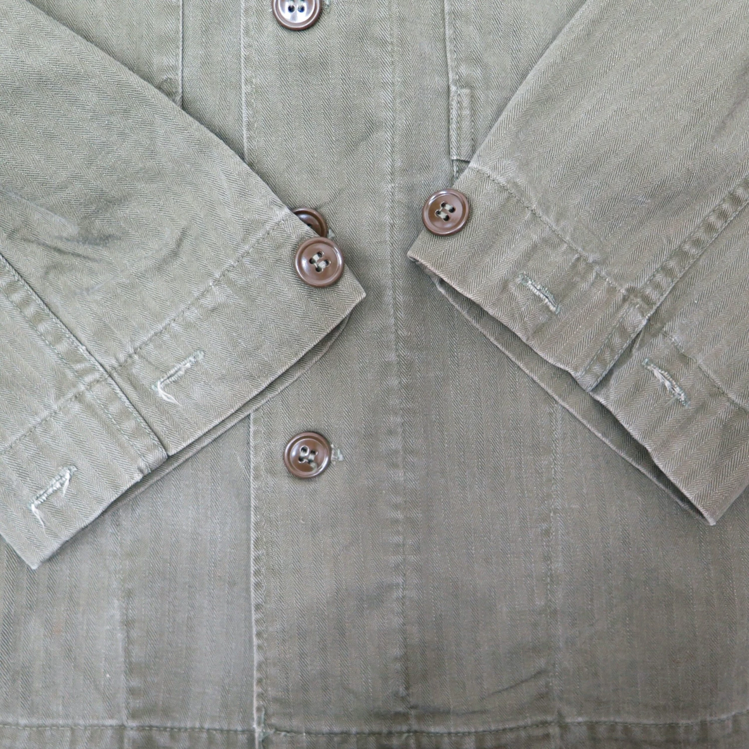 VINTAGE US ARMY UTILITY SHIRT HBT 3TH PATTERN FANTASY 1950'S SIZE 36R(Us Army Ww2 36r Utility Shirt Ripstop) 5 VINTAGE US ARMY UTILITY SHIRT HBT 3TH PATTERN FANTASY 1950'S SIZE 36R(Us Army Ww2 36r Utility Shirt Ripstop) - Image 5