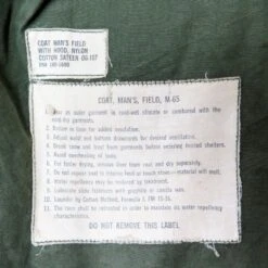 US ARMY M-1965 M65 FIELD JACKET 1966 SIZE SMALL LONG(Us Army M 65 Field Jacket Long Small) -Rare Gear USA Shop m655 tag