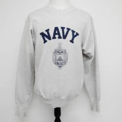 USN US NAVY SWEATSHIRT NAVAL ACADEMY CREST CREWNECK 1980'S(Navy 1980s Sweatshirt Naval Academy Crest Crewneck)