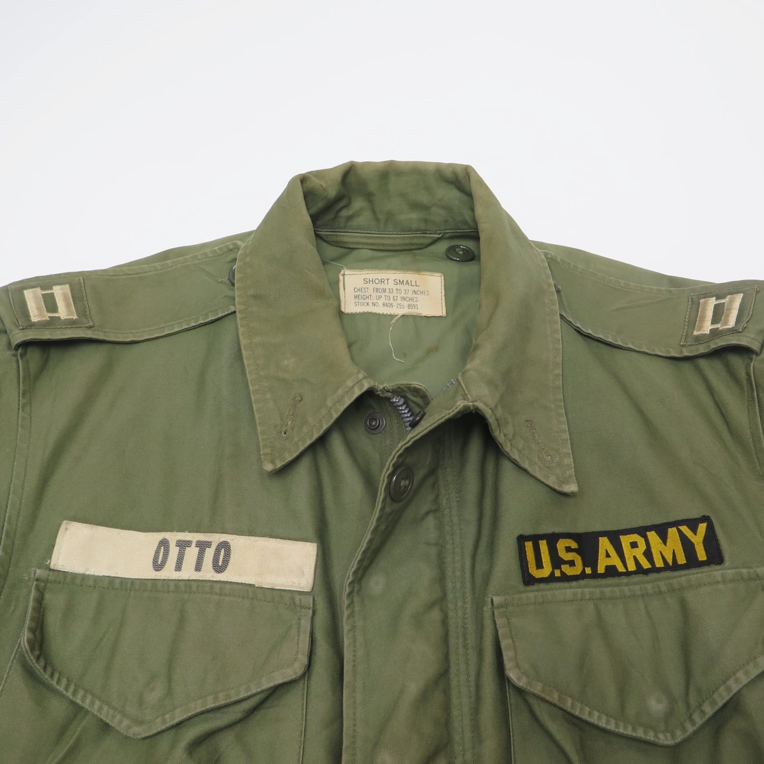 US ARMY M-1951 M51 FIELD JACKET 1960 VIETNAM WAR CAPTAIN PATCH SIZE SMALL SHORT(Vintage Us Army M 1951 M51 1960 Field Jacket Captain Short Small) 7 US ARMY M-1951 M51 FIELD JACKET 1960 VIETNAM WAR CAPTAIN PATCH SIZE SMALL SHORT(Vintage Us Army M 1951 M51 1960 Field Jacket Captain Short Small) - Image 7