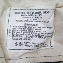 US ARMY FIELD TROUSERS PANTS M-1951 M51 50'S KOREAN WAR SIZE 35X28 MEDIUM SHORT(Field Trousers M 51 Wool 35x28) 9 US ARMY FIELD TROUSERS PANTS M-1951 M51 50'S KOREAN WAR SIZE 35X28 MEDIUM SHORT(Field Trousers M 51 Wool 35x28) -Rare Gear USA Shop pants0001 tag