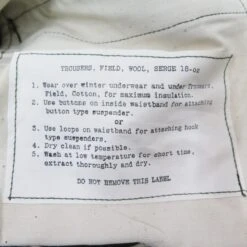 US ARMY FIELD TROUSERS PANTS M-1951 M51 50s KOREAN WAR SIZE 40X33 LONG LARGE(Korean War Field Trousers M 51 50s Wool 32x30) 11 US ARMY FIELD TROUSERS PANTS M-1951 M51 50s KOREAN WAR SIZE 40X33 LONG LARGE(Korean War Field Trousers M 51 50s Wool 32x30) -Rare Gear USA Shop pants0003 tag2