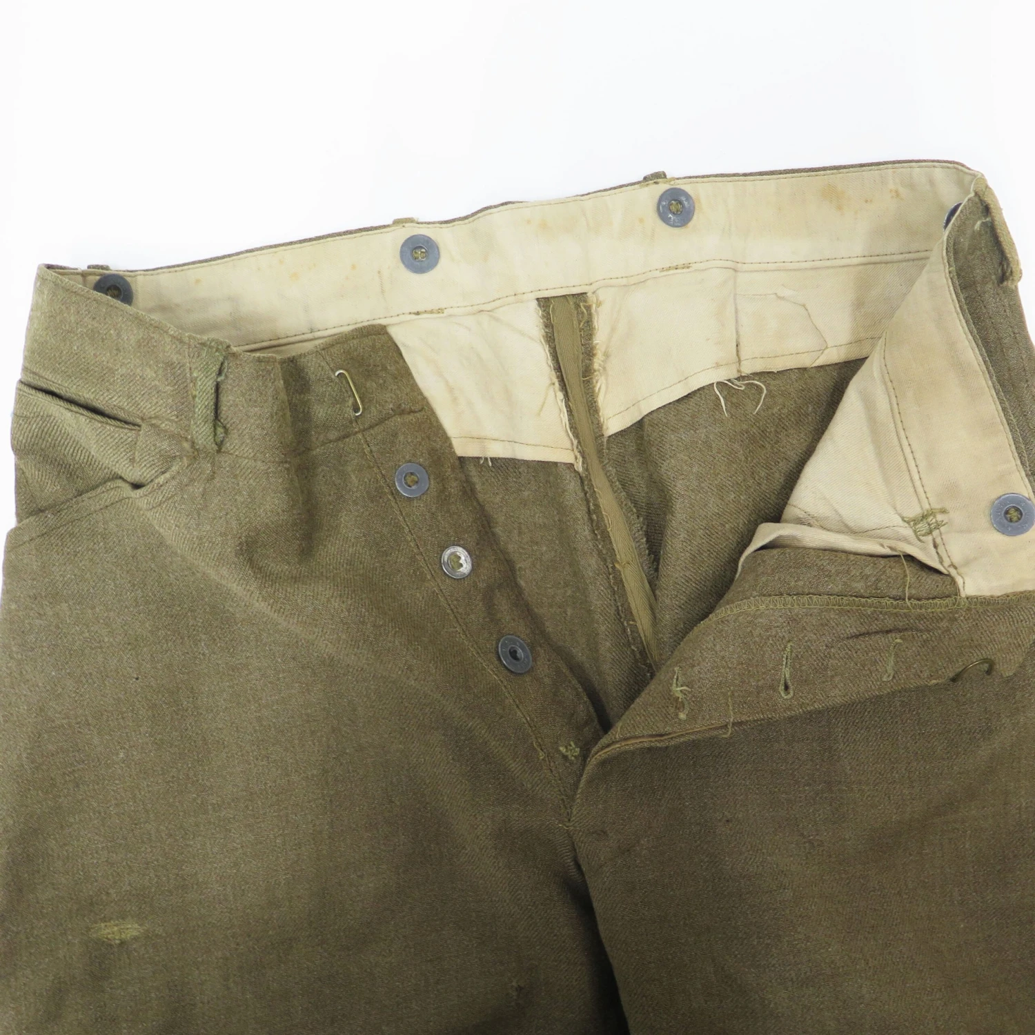US ARMY BUCKLE BACK FIELD TROUSERS WOOL JODHPURS 1910'S SIZE 32X27(1920s Field Trousers Wool 32x27) 7 US ARMY BUCKLE BACK FIELD TROUSERS WOOL JODHPURS 1910'S SIZE 32X27(1920s Field Trousers Wool 32x27) - Image 7