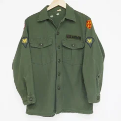 VINTAGE US ARMY UTILITY SHIRT P-64 P64 1969 VIETNAM WAR 1ST LOGISTICAL COMMAND 32ND AIR AND MISSILE DEFENSE SPECIALIST E4(Us Army 1969 Vietnam Shirt Utility 1st Logistical Command 32nd Air And Missile Defense Specialist)