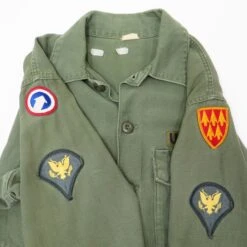 VINTAGE US ARMY UTILITY SHIRT P-64 P64 1969 VIETNAM WAR 1ST LOGISTICAL COMMAND 32ND AIR AND MISSILE DEFENSE SPECIALIST E4(Us Army 1969 Vietnam Shirt Utility 1st Logistical Command 32nd Air And Missile Defense Specialist) -Rare Gear USA Shop patz patch
