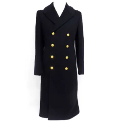 VINTAGE USN US NAVY PEACOAT BRIDGECOAT US NAVAL ACADEMY 60'S SIZE SMALL LONG(Usn Naval Academy Peacoat)