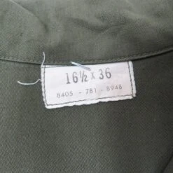 VINTAGE US ARMY UTILITY SHIRT P64 1973 DEADSTOCK SIZE 16 1/2 X 36(Us Army 1973 Vietnam Shirt Utility) -Rare Gear USA Shop plain tag2