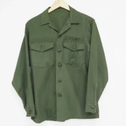 VINTAGE USN US NAVY UTILITY SHIRT P-64 P64 1970 VIETNAM WAR SEABEES STAMPED(Usn Us Navy 1968 Vietnam Shirt Utility Seabees Stamped)