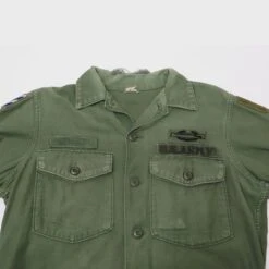 US ARMY UTILITY SHIRT P-64 P64 1970'S 3RD INFANTRY DIVISION 1ST SERGEANT COMBAT INFANTRYMAN BADGE SIZE 15 1/2 X 35(Us Army 1970s Vietnam Shirt Utility 3rd Infantry Division 1st Sergeant Combat Infantry) -Rare Gear USA Shop serg zoom