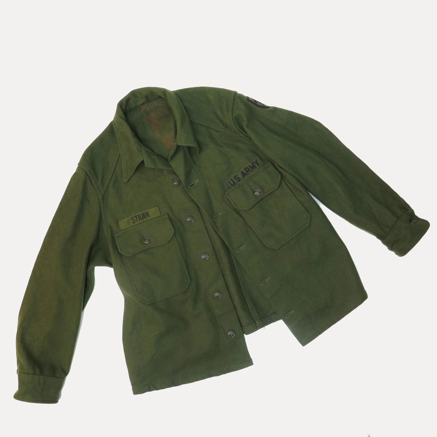 US ARMY FIELD SHIRT WOOL 107TH ARMORED CAVALRY REGIMENT PATCH SIZE LARGE(Us Army Shirt) 3 US ARMY FIELD SHIRT WOOL 107TH ARMORED CAVALRY REGIMENT PATCH SIZE LARGE(Us Army Shirt) - Image 3