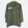 US ARMY UTILITY SHIRT P-64 P64 1960'S7TH ARMY SPECIALIST E4 PATCH(Us Army 1960s Vietnam Shirt Utility Sateen 7th Army Specialist 1)
