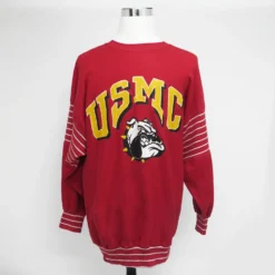 USMC US MARINE CORPS 'BULLDOG' 1980'S SWEATSHIRT SIZE LARGE(Product 1)