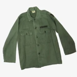 US ARMY UTILITY SHIRT P-58 P58 1960'S 86TH INFANTRY TRAINING DIVISION PATCH SIZE MEDIUM(Us Army 1960s Vietnam Shirt Utility 86th Infantry Division Medium) -Rare Gear USA Shop tag open