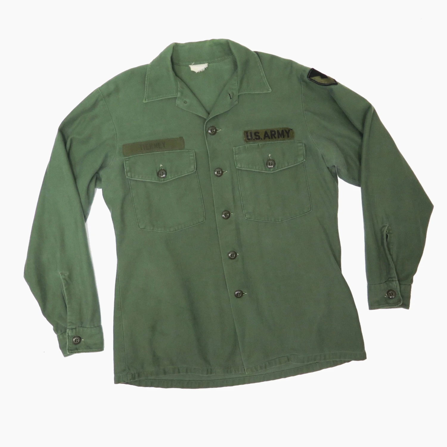 US ARMY UTILITY SHIRT P-64 P64 1971 MATERIAL COMMAND DISTRICT AREA COMMAND OCP PATCH SIZE 15 1/2 X 33(Us Army 1971 Vietnam Shirt Utility Material Command Patch) 3 US ARMY UTILITY SHIRT P-64 P64 1971 MATERIAL COMMAND DISTRICT AREA COMMAND OCP PATCH SIZE 15 1/2 X 33(Us Army 1971 Vietnam Shirt Utility Material Command Patch) - Image 3