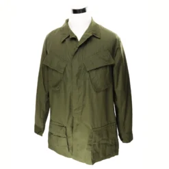 VINTAGE VIETNAM 1969 SLANT POCKET COMBAT JACKET OG 107 RIP STOP LARGE LONG NOS(Vintage Us Army Tropical Combat Jacket 5th Pat 1969 Vietnam War Large Long Deadstock Copy)