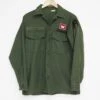 VINTAGE US ARMY UTILITY SHIRT P-64 P64 1960'S CORPS OF ENGINEERS 1ST ARMY PATCH SIZE 15 1/2 X 33(Us Army 1960s Vietnam Shirt Utility Sateen)