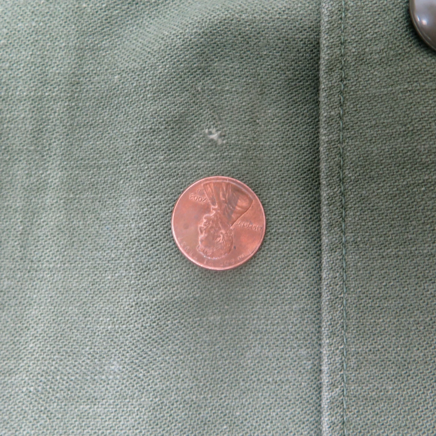 VINTAGE US ARMY UTILITY SHIRT P-64 P64 1960'S CORPS OF ENGINEERS 1ST ARMY PATCH SIZE 15 1/2 X 33(Us Army 1960s Vietnam Shirt Utility Sateen) 9 VINTAGE US ARMY UTILITY SHIRT P-64 P64 1960'S CORPS OF ENGINEERS 1ST ARMY PATCH SIZE 15 1/2 X 33(Us Army 1960s Vietnam Shirt Utility Sateen) - Image 9