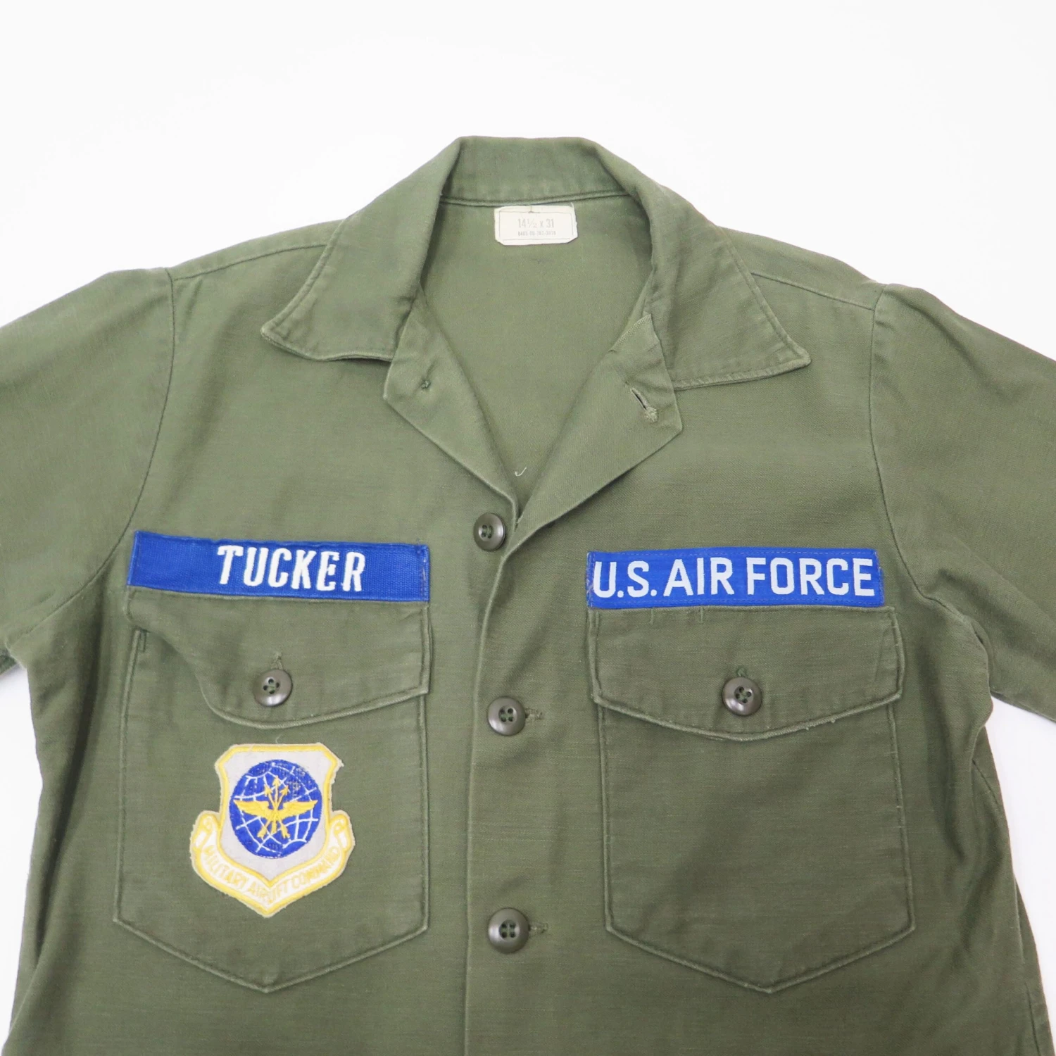 USAF US AIR FORCE UTILITY SHIRT P-64 P64 1975 VIETNAM WAR MILITARY AIRLIFT COMMAND PATCHSIZE 14 1/2 X 31(Usaf Us Air Force 1975 Vietnam Shirt Utility Military Airlift Command) 7 USAF US AIR FORCE UTILITY SHIRT P-64 P64 1975 VIETNAM WAR MILITARY AIRLIFT COMMAND PATCHSIZE 14 1/2 X 31(Usaf Us Air Force 1975 Vietnam Shirt Utility Military Airlift Command) - Image 7