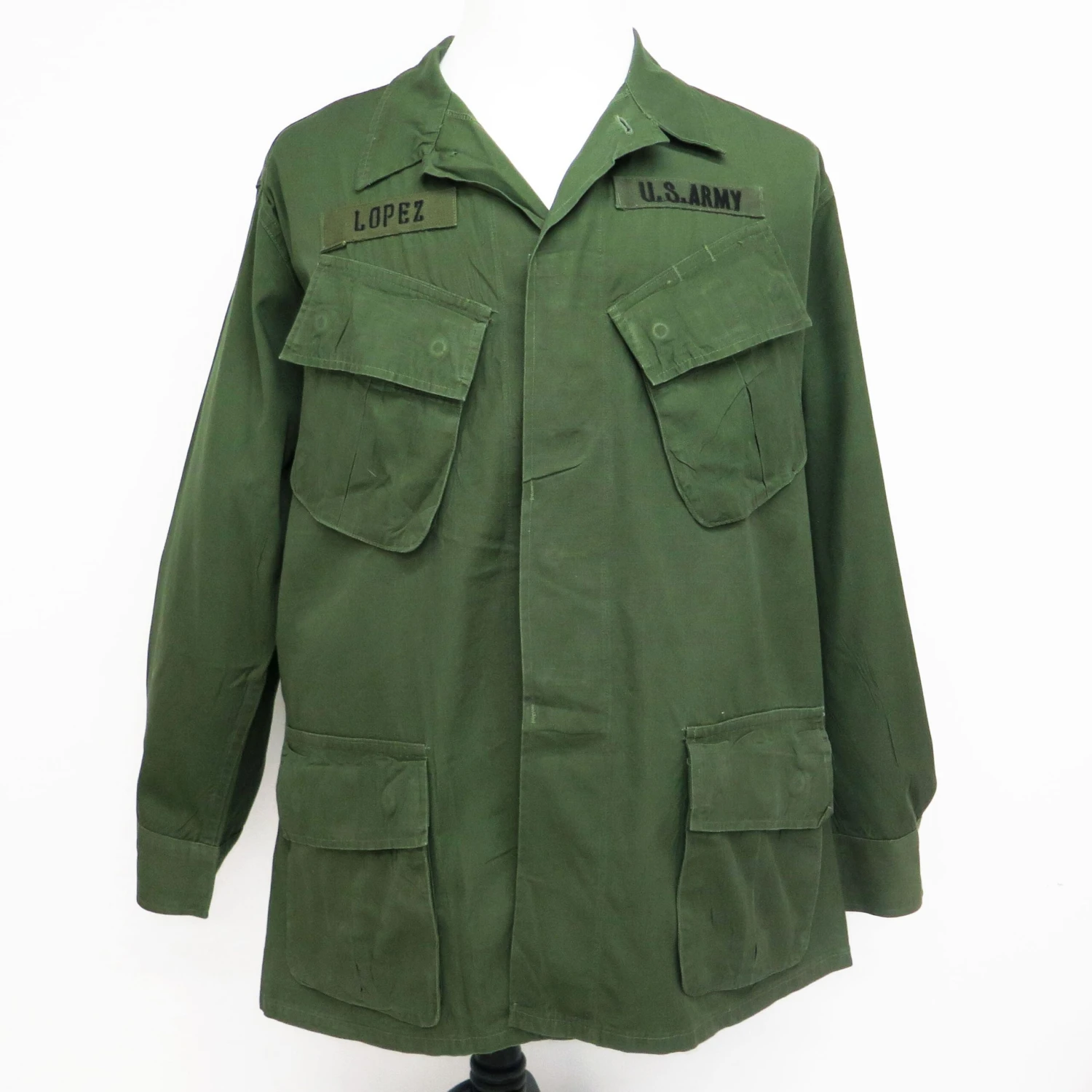 US ARMY TROPICAL COMBAT JACKET 5TH PATTERN RIPSTOP 1968 VIETNAM WAR LARGE SHORT 1ST INFANTRY DIVISION(Vietnam Tropical Combat Jacket Ripstop 1968 Large Short 1st Infantry Division) 1 US ARMY TROPICAL COMBAT JACKET 5TH PATTERN RIPSTOP 1968 VIETNAM WAR LARGE SHORT 1ST INFANTRY DIVISION(Vietnam Tropical Combat Jacket Ripstop 1968 Large Short 1st Infantry Division)