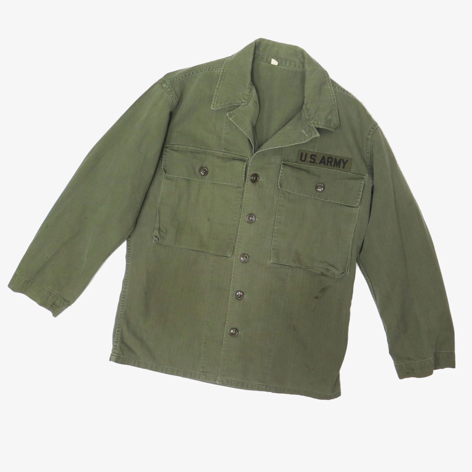 VINTAGE US ARMY UTILITY SHIRT HBT TWILL HERRINGBONE EARLY VIETNAM SIZE 34R(Us Army Shirt Utility Ripstop 34r) 3 VINTAGE US ARMY UTILITY SHIRT HBT TWILL HERRINGBONE EARLY VIETNAM SIZE 34R(Us Army Shirt Utility Ripstop 34r) - Image 3