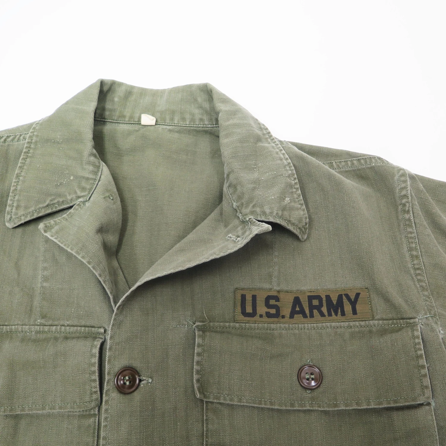 VINTAGE US ARMY UTILITY SHIRT HBT TWILL HERRINGBONE EARLY VIETNAM SIZE 34R(Us Army Shirt Utility Ripstop 34r) 5 VINTAGE US ARMY UTILITY SHIRT HBT TWILL HERRINGBONE EARLY VIETNAM SIZE 34R(Us Army Shirt Utility Ripstop 34r) - Image 5