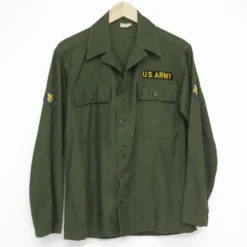 US ARMY UTILITY SHIRT P-58 P58 1960 VIETNAM WAR SPECIALIST E4 PATCH SIZE SMALL(Us Army Vietnam Shirt Sateen 1960 Small Specialist)