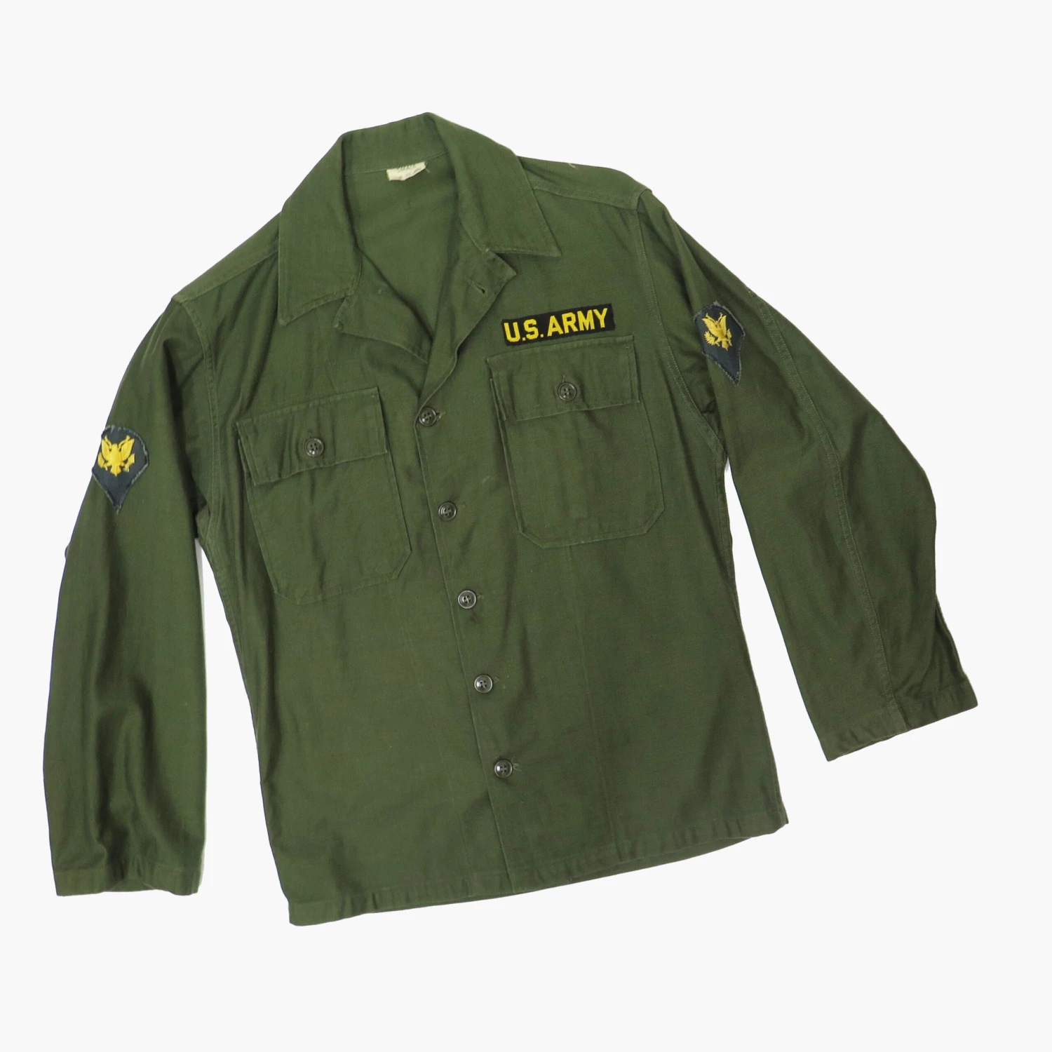 US ARMY UTILITY SHIRT P-58 P58 1960 VIETNAM WAR SPECIALIST E4 PATCH SIZE SMALL(Us Army Vietnam Shirt Sateen 1960 Small Specialist) 3 US ARMY UTILITY SHIRT P-58 P58 1960 VIETNAM WAR SPECIALIST E4 PATCH SIZE SMALL(Us Army Vietnam Shirt Sateen 1960 Small Specialist) - Image 3