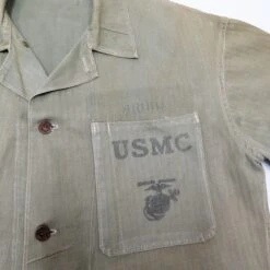USMC US MARINE CORPS UTILITY JACKET HERRINGBONE TWILL STENCIL 1940'S WW2(Ww2 Usmc Herringbone Stencil Shirt 1940s 1) 10 USMC US MARINE CORPS UTILITY JACKET HERRINGBONE TWILL STENCIL 1940'S WW2(Ww2 Usmc Herringbone Stencil Shirt 1940s 1) -Rare Gear USA Shop usmc detss