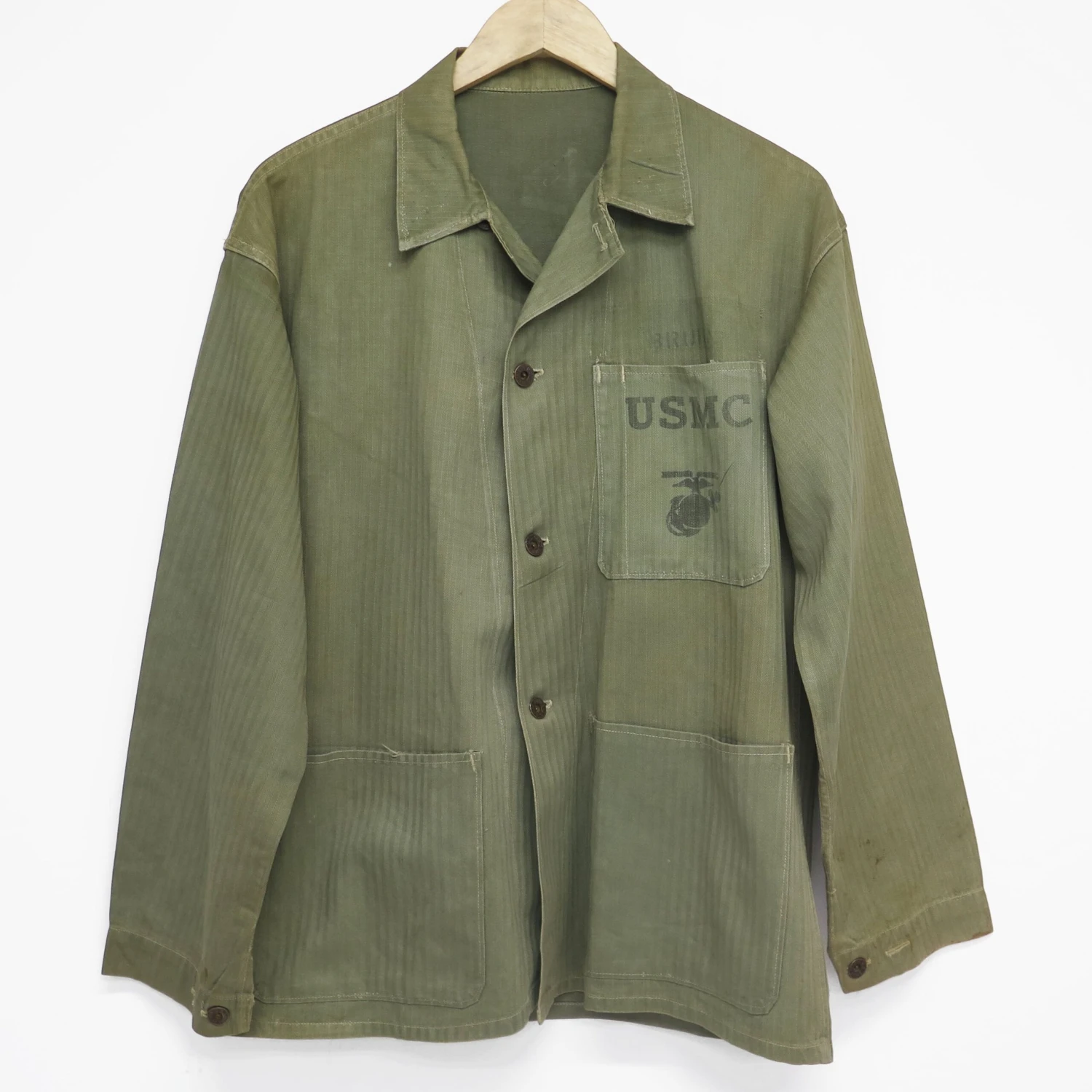 USMC US MARINE CORPS UTILITY JACKET HERRINGBONE TWILL STENCIL 1940'S WW2(Ww2 Usmc Herringbone Stencil Shirt 1940s 1) 1 USMC US MARINE CORPS UTILITY JACKET HERRINGBONE TWILL STENCIL 1940'S WW2(Ww2 Usmc Herringbone Stencil Shirt 1940s 1)