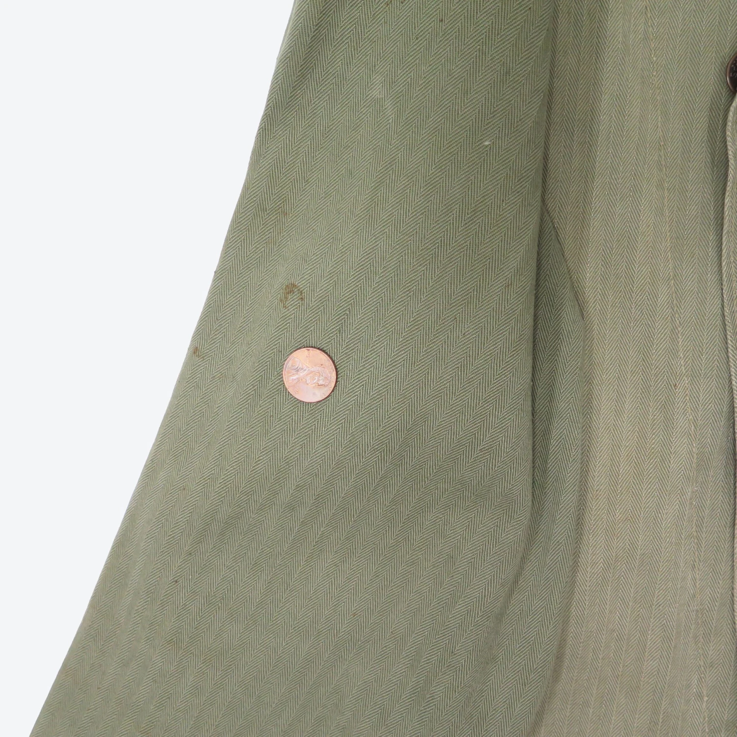 USMC US MARINE CORPS UTILITY SHIRT HBT HERRINGBONE TWILL 1940's WW2 USMC STENCIL SIZE MEDIUM(Ww2 Usmc Herringbone Stencil Shirt 1940s) 6 USMC US MARINE CORPS UTILITY SHIRT HBT HERRINGBONE TWILL 1940's WW2 USMC STENCIL SIZE MEDIUM(Ww2 Usmc Herringbone Stencil Shirt 1940s) - Image 6