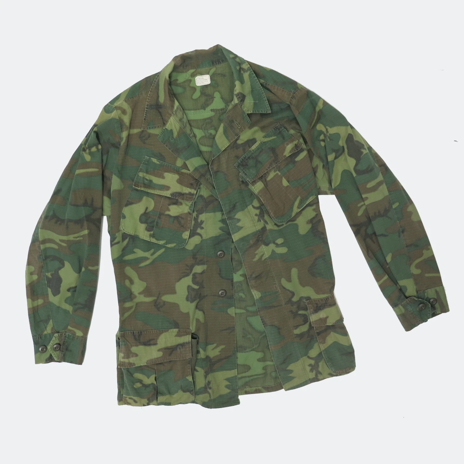 TROPICAL COMBAT JACKET 5TH PATTERN ERDL 1970 VIETNAM WAR SIZE MEDIUM LONG(Vietnam Poplin Rip Stop Tropical Combat Shirt 1970 Medium) 2 TROPICAL COMBAT JACKET 5TH PATTERN ERDL 1970 VIETNAM WAR SIZE MEDIUM LONG(Vietnam Poplin Rip Stop Tropical Combat Shirt 1970 Medium) - Image 2