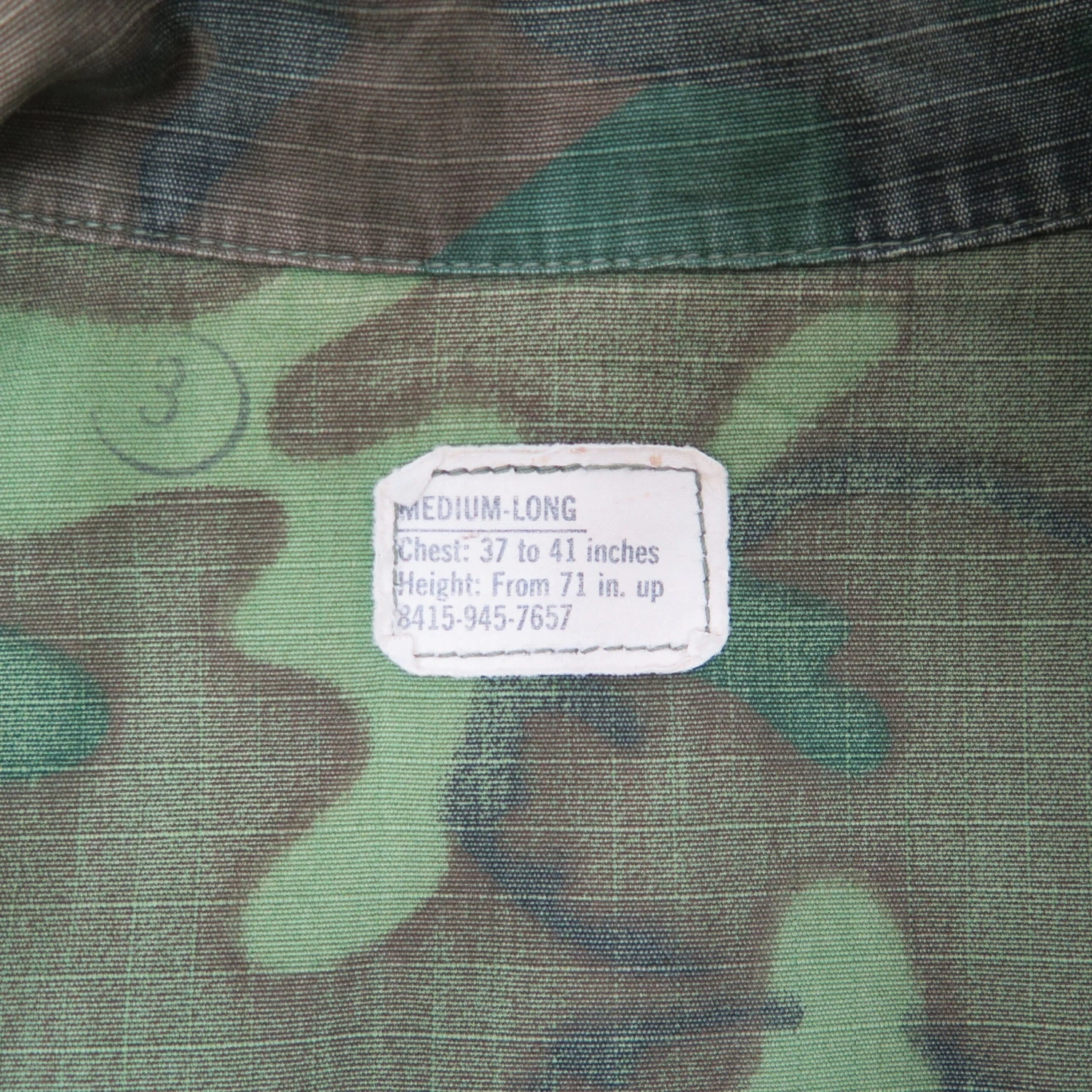 TROPICAL COMBAT JACKET 5TH PATTERN ERDL 1970 VIETNAM WAR SIZE MEDIUM LONG(Vietnam Poplin Rip Stop Tropical Combat Shirt 1970 Medium) 3 TROPICAL COMBAT JACKET 5TH PATTERN ERDL 1970 VIETNAM WAR SIZE MEDIUM LONG(Vietnam Poplin Rip Stop Tropical Combat Shirt 1970 Medium) - Image 3