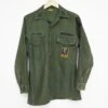 VINTAGE US ARMY UTILITY SHIRT P64 1960S VIETNAM WAR PATCHES SIZE 14 1/2 X 33(Us Army 1960s Vietnam Shirt Utility 137th Infantry Regiment Sergeant First Class 69th Infantry Brigade Patched)