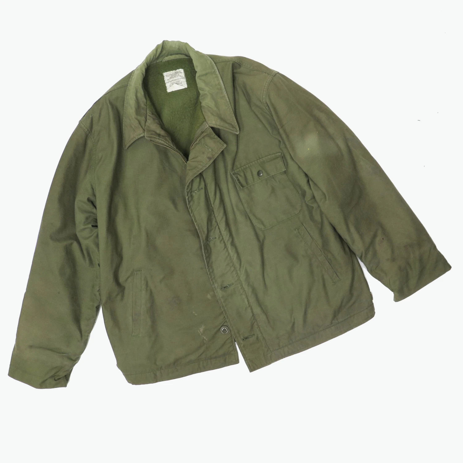 USN US NAVY DECK JACKET A-2 COLD WEATHER 1986 NASNI STENCIL SIZE 2XL XXL(Usn A 2 Deck Jacket Cold Weather 1986 Xx Large) 2 USN US NAVY DECK JACKET A-2 COLD WEATHER 1986 NASNI STENCIL SIZE 2XL XXL(Usn A 2 Deck Jacket Cold Weather 1986 Xx Large) - Image 2