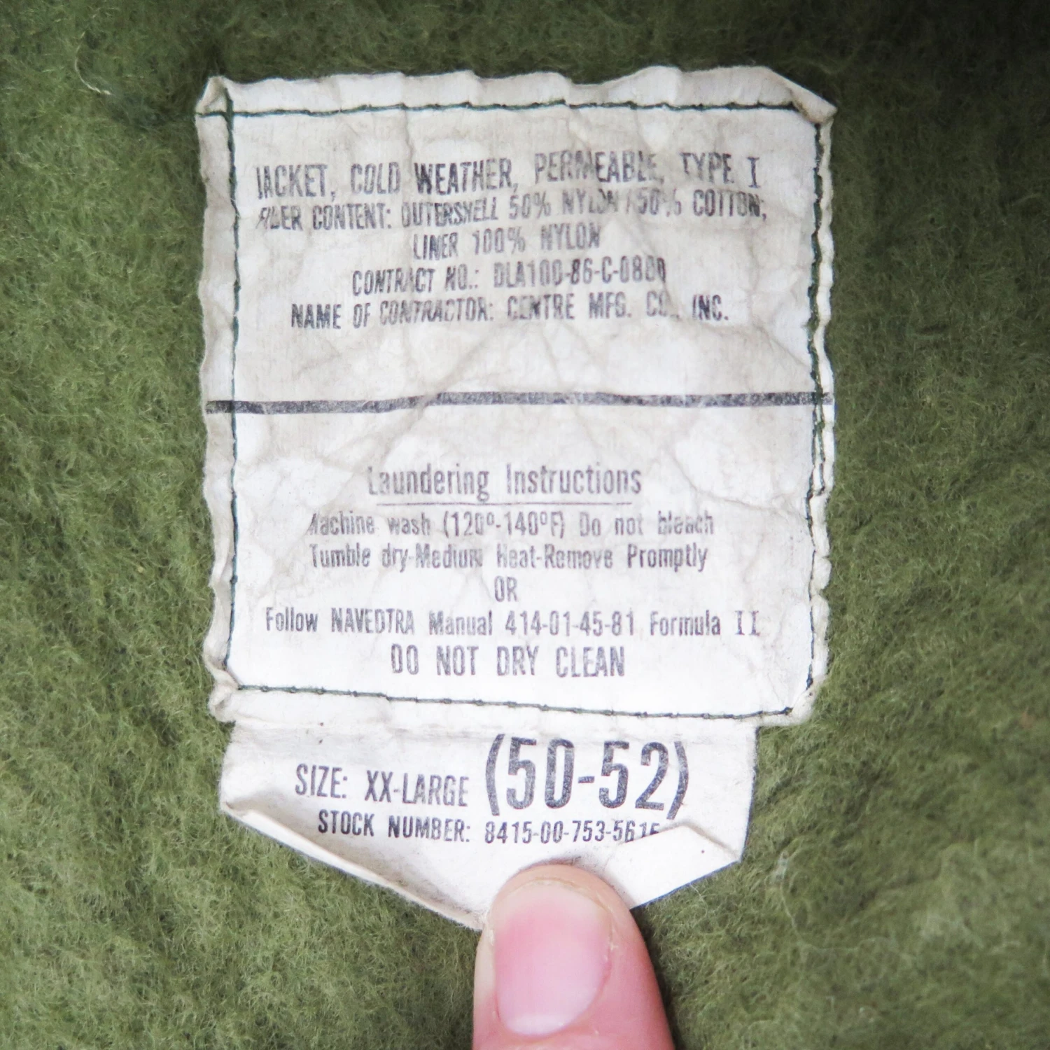 USN US NAVY DECK JACKET A-2 COLD WEATHER 1986 NASNI STENCIL SIZE 2XL XXL(Usn A 2 Deck Jacket Cold Weather 1986 Xx Large) 3 USN US NAVY DECK JACKET A-2 COLD WEATHER 1986 NASNI STENCIL SIZE 2XL XXL(Usn A 2 Deck Jacket Cold Weather 1986 Xx Large) - Image 3